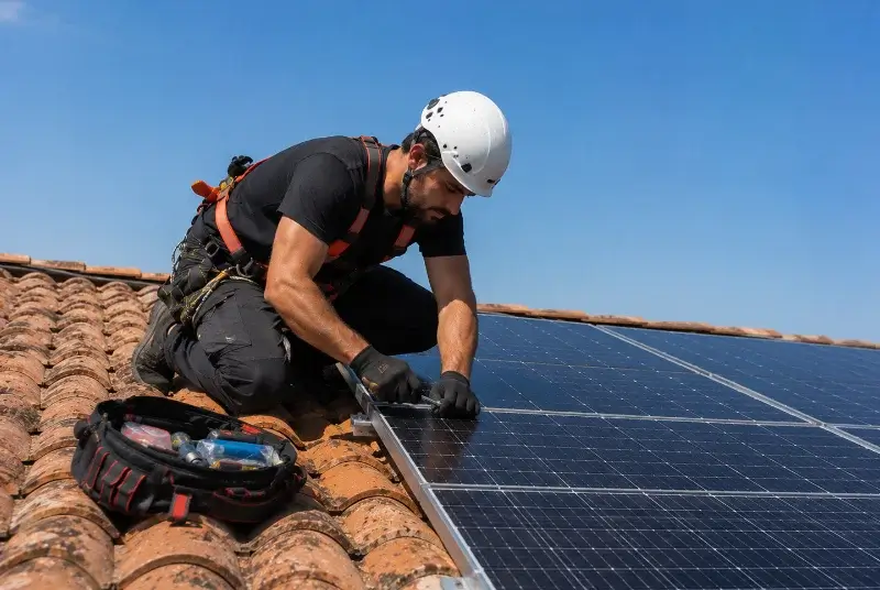 Maintenance et monitoring de panneaux solaires à Pusignan