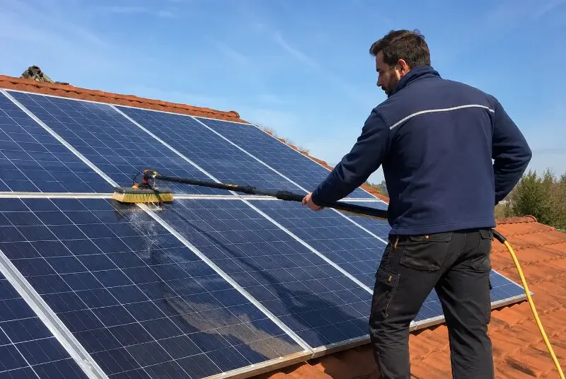 Nettoyage et entretien de panneaux solaires à Pusignan